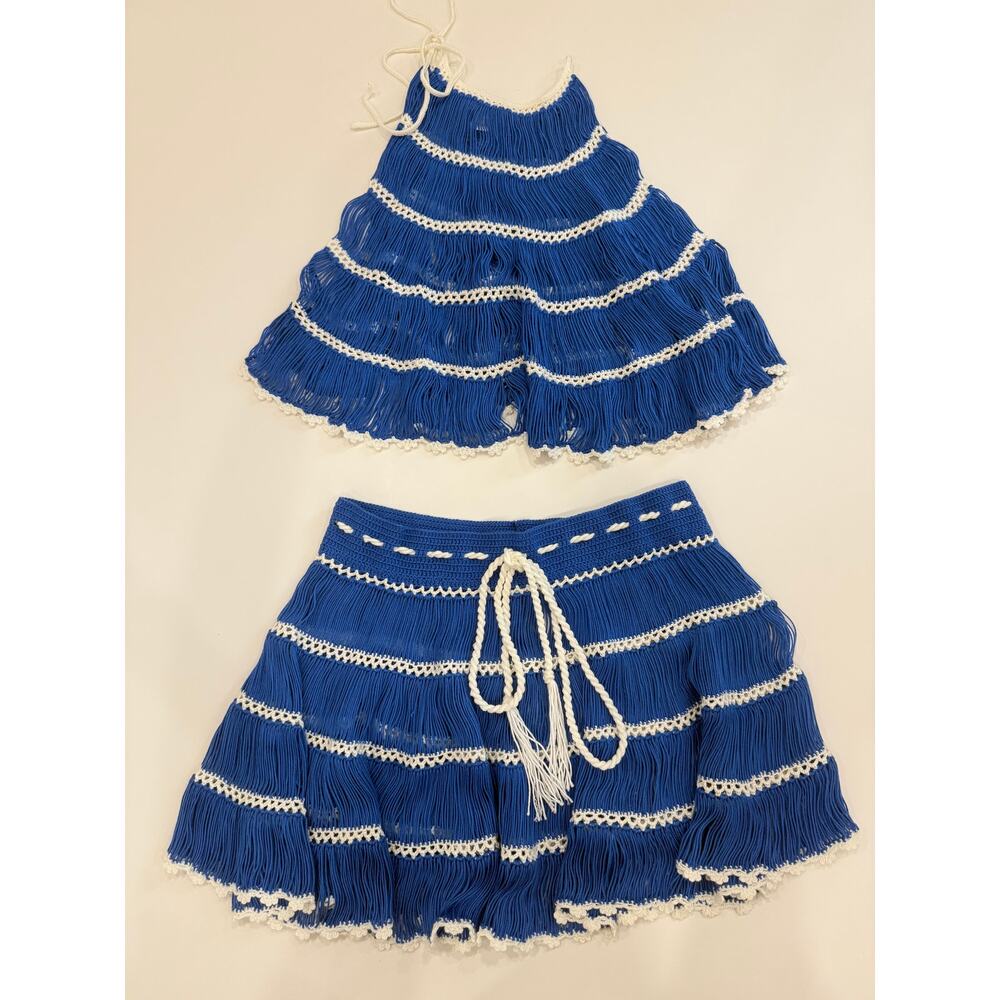 My Beachy Side - "Emily in Paris" Bonbon Halter Top w/Matching Skirt - Small